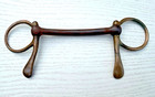 Antique Driving Carriage Horse Bit   Brass Half Cheek  Sweet Iron Mullen Mouth