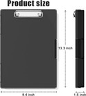 Hongri Clipboard With Storage  Black 8 5 X 11 Folder Nursing Side Opening  Heavy