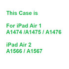 Leather Flip 360   Rotating Portfolio Case Cover For Ipad Air 1 air 2 Light Blue