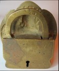 Antique Rare Budda Buddha China Tibet Brass Key Lock Padlock Mahakala Buddhist  