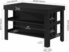 55   Kitchen Island With Storage 3-tier Large Farmhouse Bar Table W  Countertop