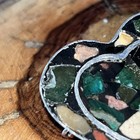 Sterling Silver 925 With Eilat Stone Heart Brooch   Pendant Made In Israel