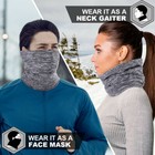 Winter Fleece Neck Warm Face Mask Cold Weather Ski Half Face Hood For Men Women