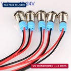 5pcs 8mm Led Metal Indicator Light Ac dc 12-24v Waterproof Signal Lamp Pilot Das