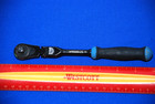 Matco Tools 1 4  Drive Blue Soft Grip Locking Flex-head Black Chrome Ratchet