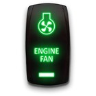Green Laser Etched 5-pin Double Pole Single Throw Engine Fan