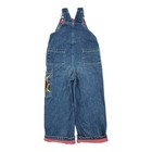 Vintage 90s Spider-man Denim Overalls Toddler Size 4t Blue Marvel Movie Rare