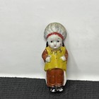 2 Antique Frozen Charlotte Penny Dolls Lot Bisque Jointed Indian Native American