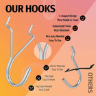 Huhole Pegboard Hooks  J-hook  1 Inch Silver Hooks 80 Pack  Ideal Display Pegs F