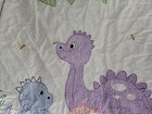 Hand Embroidered Baby Quilt Animals Stitched Nursery Crib Blanket