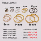 50-200pcs Open Jump Rings Split Double Loops 4-12mm Diy Jewelry Connectors