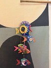 Hand-painted Fish Hanging Wall Decor With Beaded Strands  Multi-color