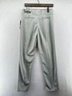 Adidas Baseball Pants Gray Boys L Triple Stripe Open Bottom Relaxed Fit New