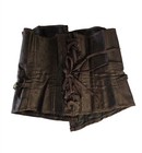 Steampunk Corset Women 2xl Brown Brocade Vintage Gothic Underbust Belt Buckles