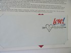 Heart   Arrow 25c Love Stamp Postal Envel  Ceremony Prog  1989 Fdc Sc u616 Cv  6