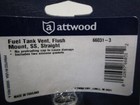 Attwood Fuel Tank Vent Flush Mount 66031-3 Stainless Steel Marine Boat 