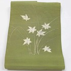 6963  Japanese Vintage Nagoya Obi Belt Kimono Fabric Silk Traditional Summer