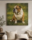 Custom Dog Portrait Oil Painting Style   Send Your Photo Pet Art Gift Canvas