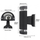 Gu10 Wall Light Up And Down Wall Mount Lamp For Indoor Hallway Balcony Patio