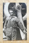 Rare   Wwi Us Air Service  Sopwith Camel Fighter Airman Real Photo Postcard Rppc