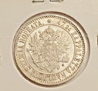 Finland  2  Markkaa 1865     silver  alexander Ii  look  Ef -near Unc