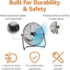 Heavy Duty Industrial Floor Fan 3 Speed Metal Blades Adjustable Tilt Cooling New