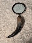 Vintage Large Magnifying Glass With Curved Horn Handle 14 