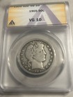 1905 Anacs Vg 10 Barber Half Please Check Out My Many Listings     