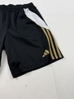 Adidas Shorts Youth 15-16 Years Black Striped 3 Stripe Messi Soccer Athletic
