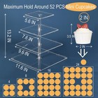 4 Tier Premium Cupcake Stand Cupcake Holder  Acrylic Cupcake Tower With Led Y   