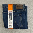 New Wrangler Men s 42x30 Relaxed Fit Dark Blue Jeans