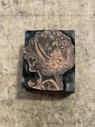 Printing Letterpress Print Block Antique Copper Woman In Fashion Hat  3002 