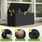 Devoko 78 Gallon Deck Box  Waterproof Resin Outdoor Storage Box For Patio