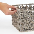 Mdesign Seagrass Rose Weave Household Basket built-in Handles  set Of 3 free S h