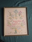 Vtg Paragon Bruised Herbs Most Fragrant  Framed Embroidery Sampler Cottage Core