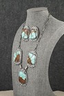 Turquoise   Sterling Silver Necklace And Earrings Set - Randy Boyd