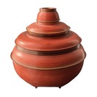 Antique Large Burmese Red Lacquer 5-piece Offering Vessel  Hsun-ok   condition 