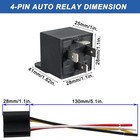 2-pack 40amp Automotive Relay With Socket Heavy Duty For Truck 4p 24vdc  2pcs 