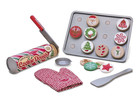 Melissa   Doug Slice And Bake Wooden Christmas Cookie Play Food Set