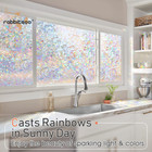 Rabbitgoo 3d Rainbow Window Privacy Film Decorative Stained Glass Window Sticker