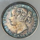 Canada 1858 Victoria Twenty Cents 20 Cents Anacs Xf45 Blue Toning Soapbox Holder