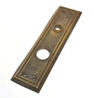 Vintage Large Brass Door Knob Backplate 