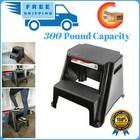 Rm-p2 2-step Molded Plastic Stool With Non-slip Step Treads 300-pound Capacity