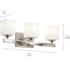 Kichler 55002 Marette 3 Light 23  Wide Bathroom Vanity Light Brushed Nickel Indo