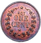  1860 s  Patriotic Civil War Token F-247 379a  r-3  Not One Cent