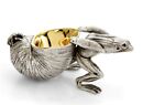 Silver Plated Frog   Snail Salt