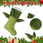 18 Inch Green Sci-fi Christmas Stocking With 3d Plush Ears
