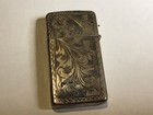 Vintage 800 Silver Cigarette Lighter Hinged Case Only Etched Engraving