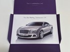 2010 Bentley Continental Gt Art Portfolio Sales Brochure In Excellent Condition