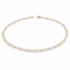 Pearl Jewelry Gift Set Choker Necklace Flower Earrings Tree Of Life Bracelet